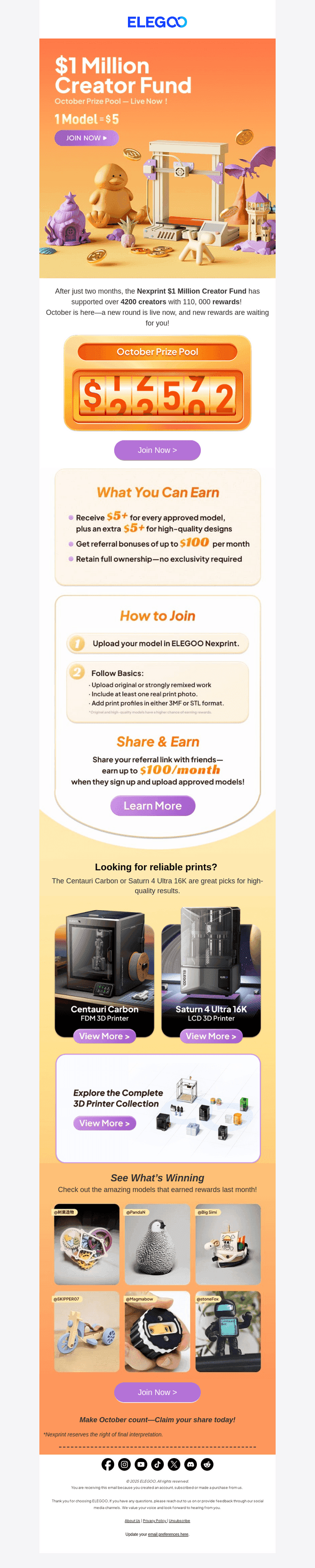 Nexprint $1M Creator Fund — October Prize Pool Open!