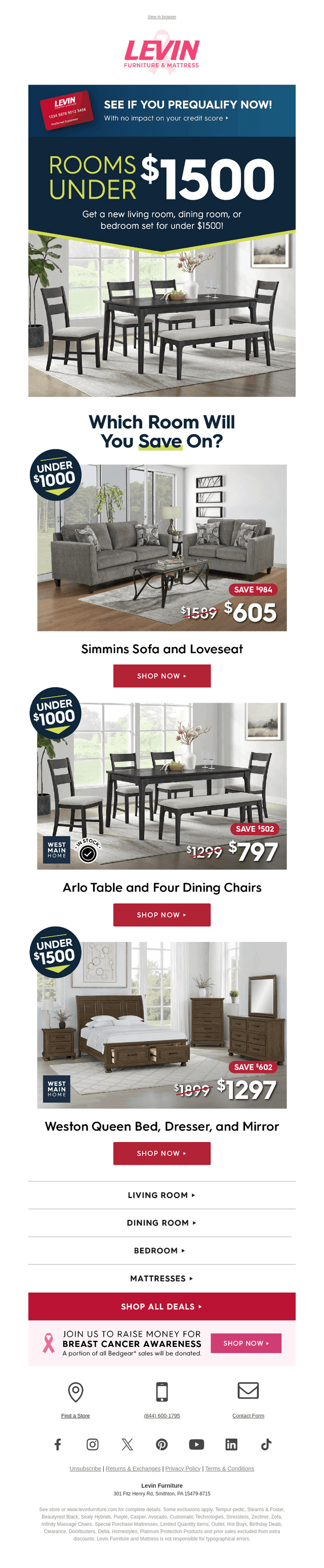 Affordable Room Sets Under $1500! 💰