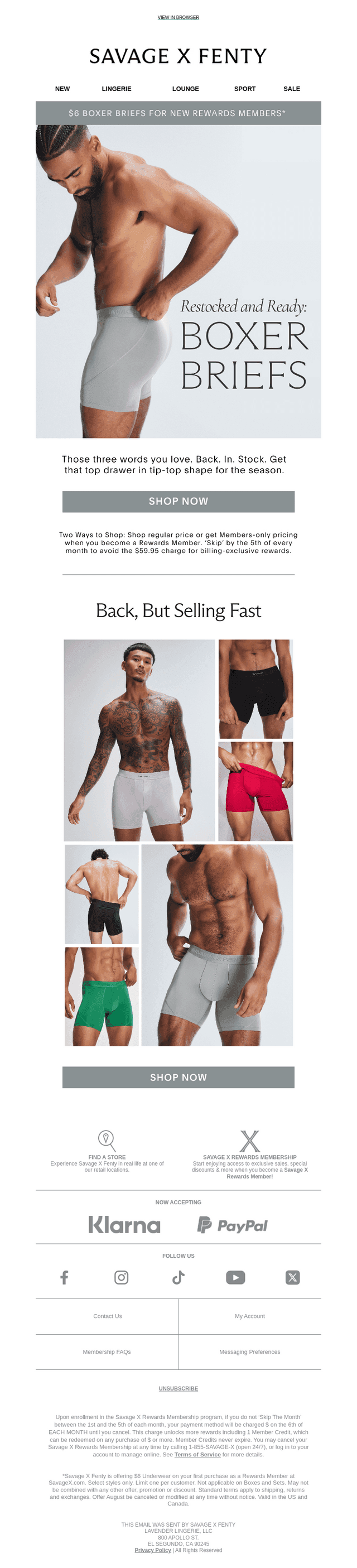 Savage X Fenty email from Fri, Oct 3, 2025