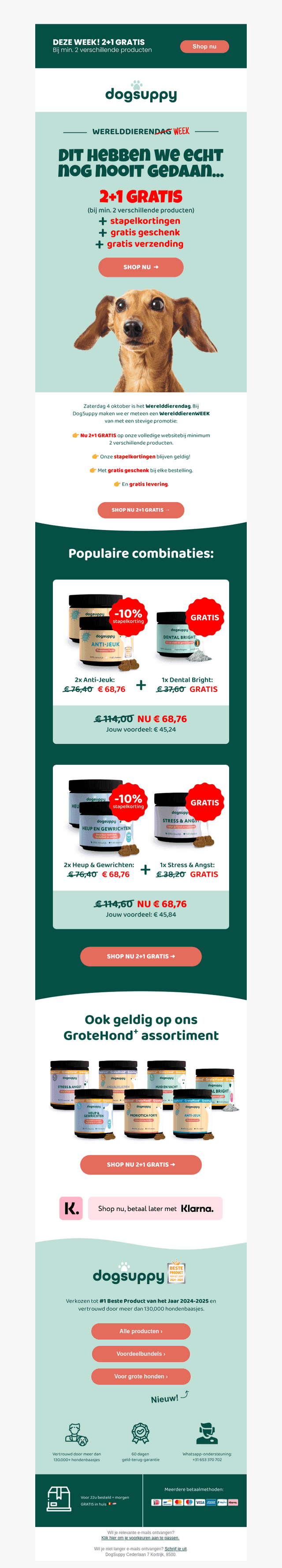 2+1 gratis BOVENOP onze stapelkortingen! 😮