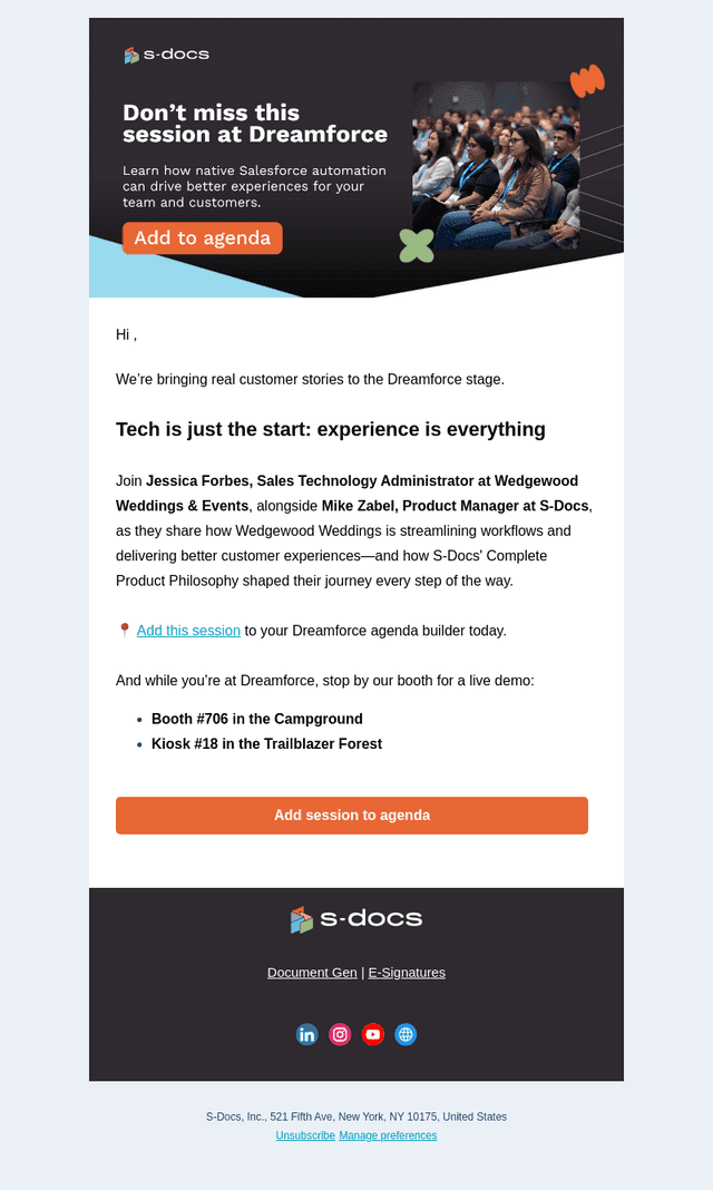 S-Docs Inc. email from Fri, Oct 3, 2025