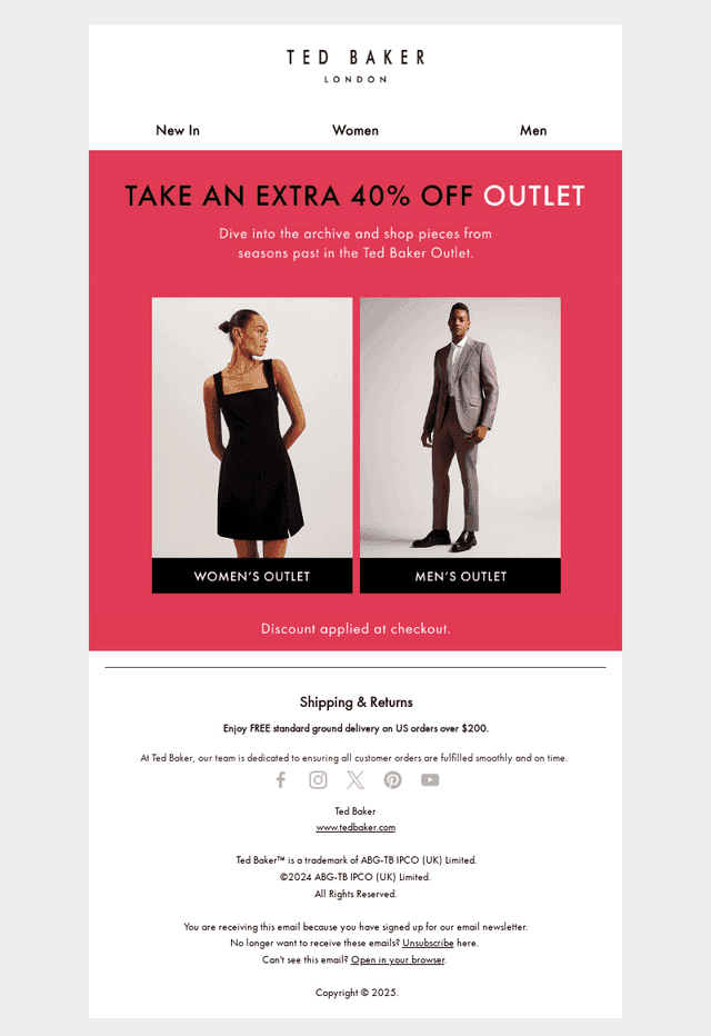 Sale Alert - Extra 40% OFF Outlet