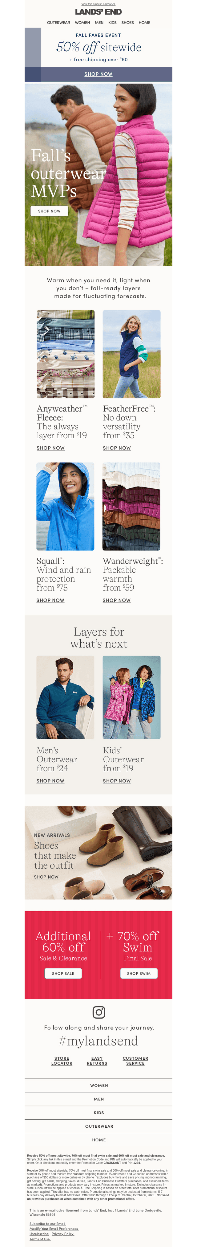 50% off fall's most valuable layers