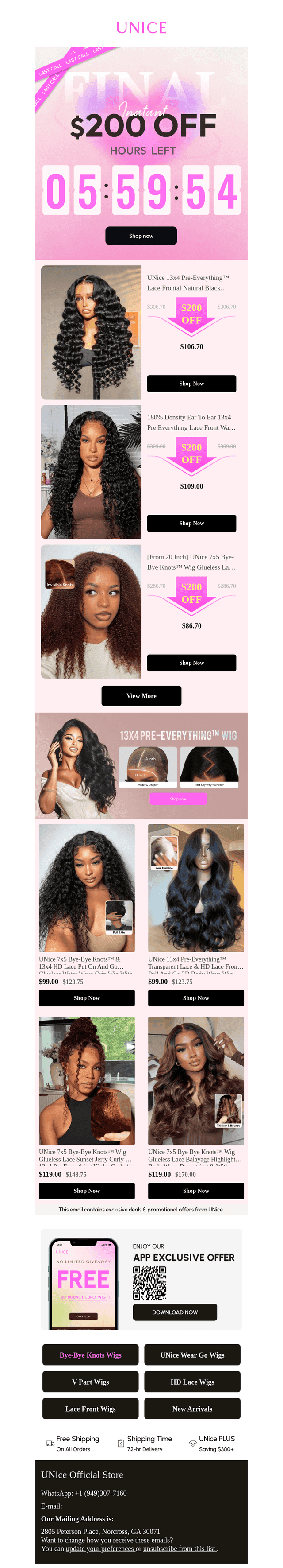 Last Call: Subscriber $200 Wig Discount Ends Soon