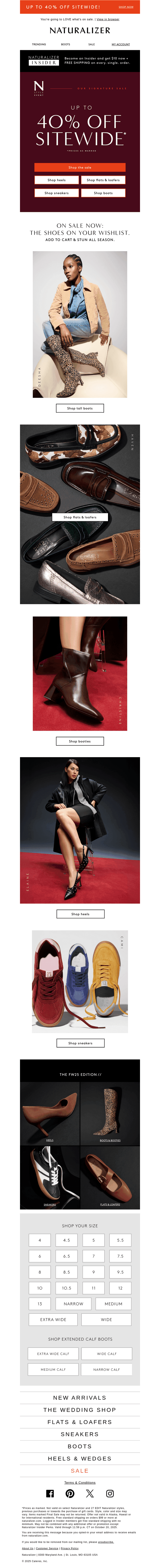 Up to 40% off sitewide is here