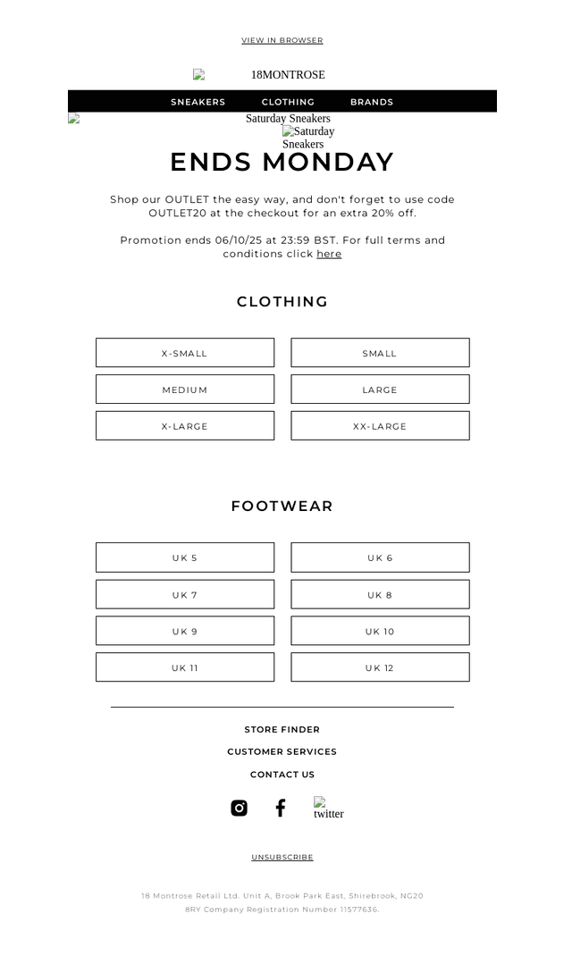 Extra 20% off Outlet | Ends Monday ⏳