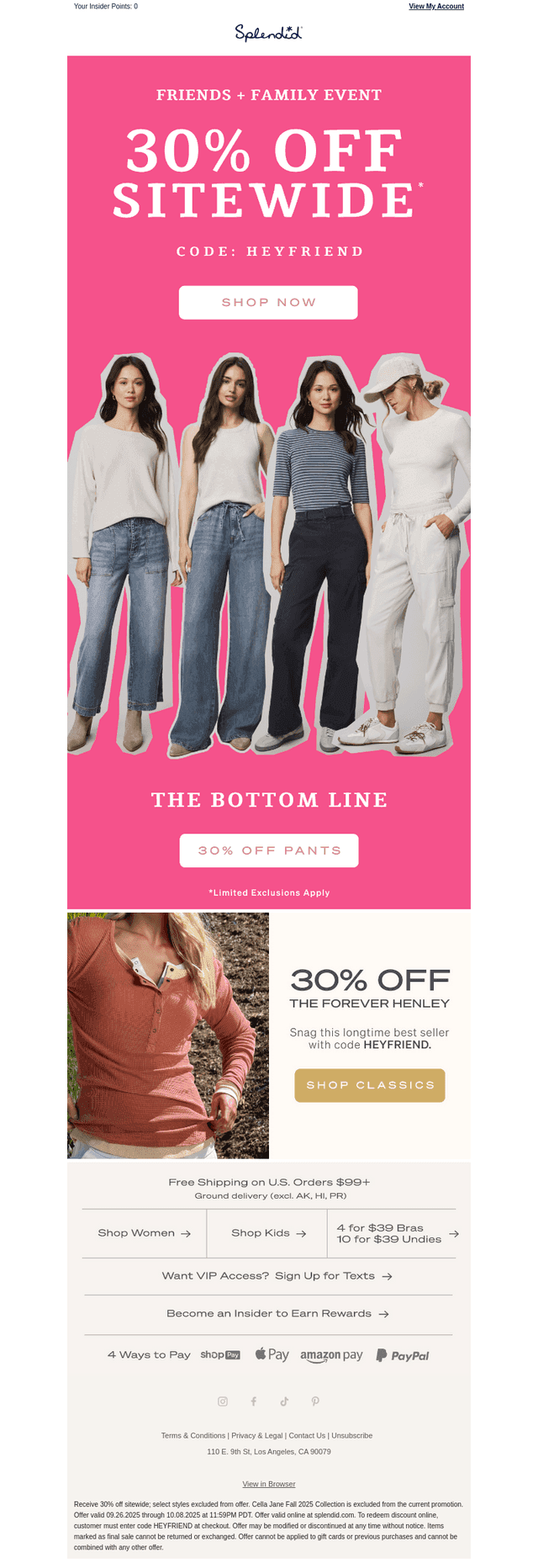 The Bottom Line: 30% Off Pants❗
