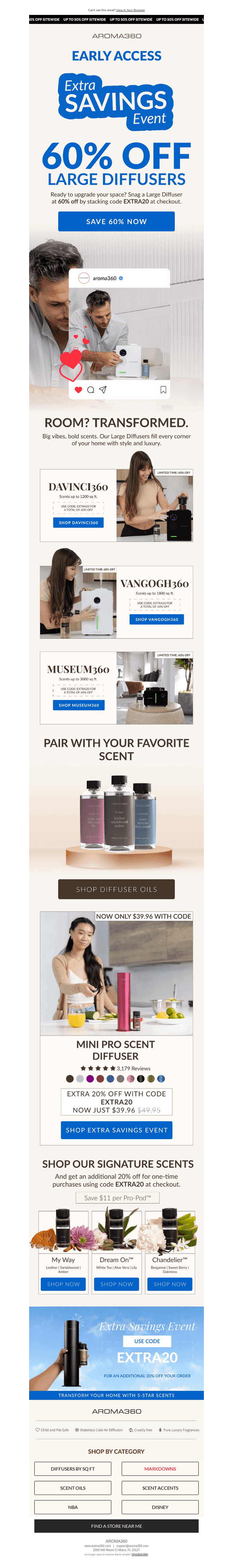 Early Access: 60% OFF Large Diffusers