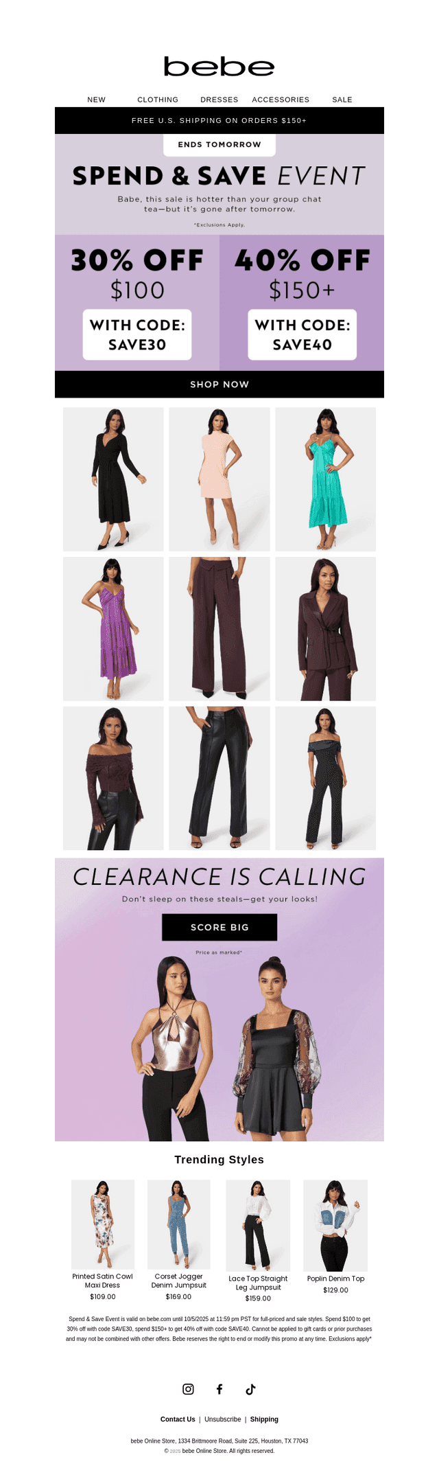 FINAL 48 HOURS: 30% off $100, 40% off $150+