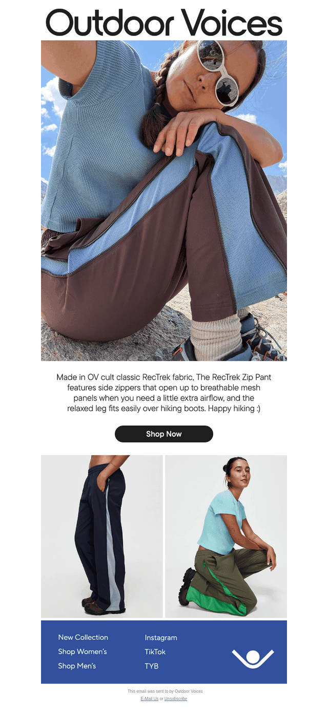 Meet the RecTrek Zip Pant