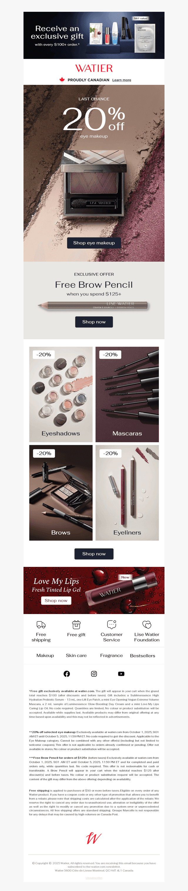 Final day: -20% eye makeup ends tonight ✨