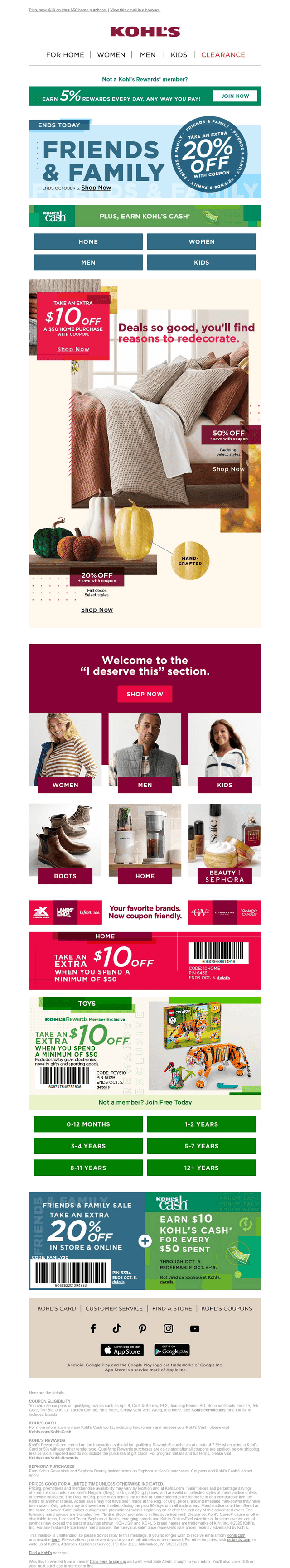HOURS LEFT: Open for 20% off + Kohl's Cash!