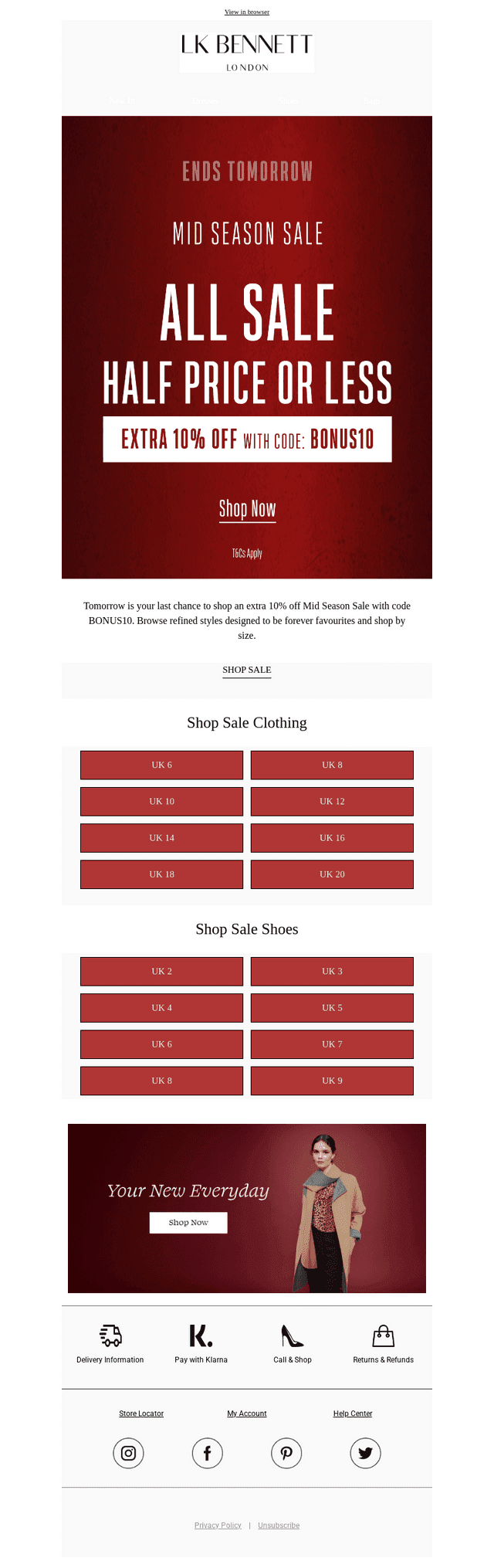 Extra 10% Off Sale Ends Tomorrow