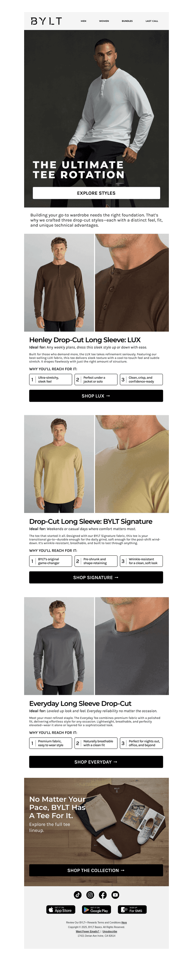 Which Drop-Cut Tee is Right for You?