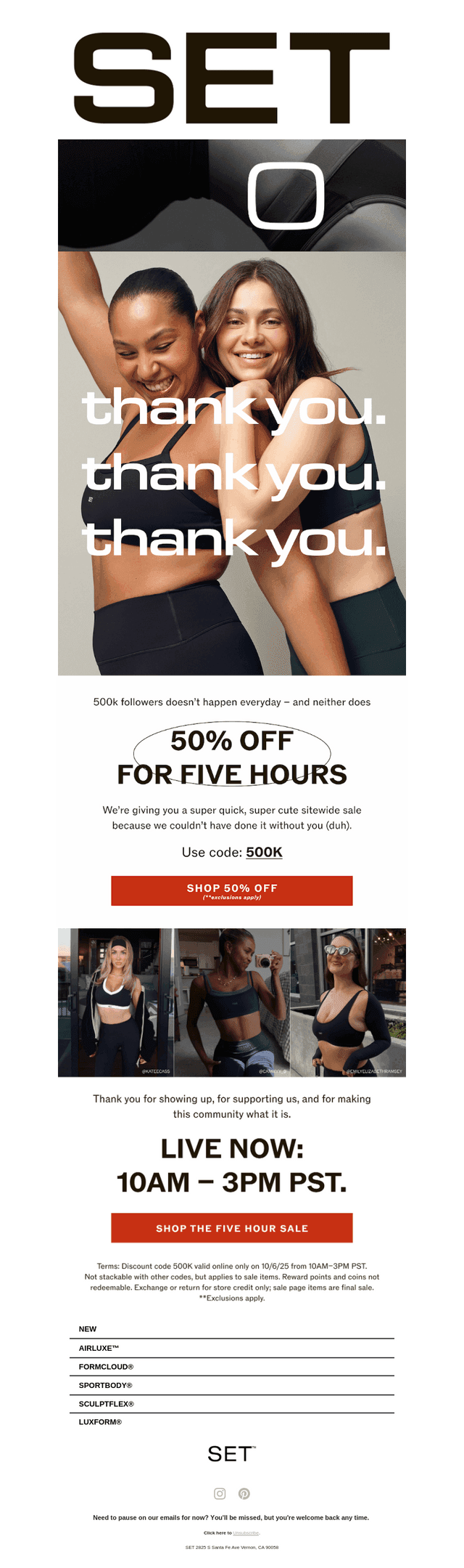 50% OFF FOR 5 HOURS ONLY