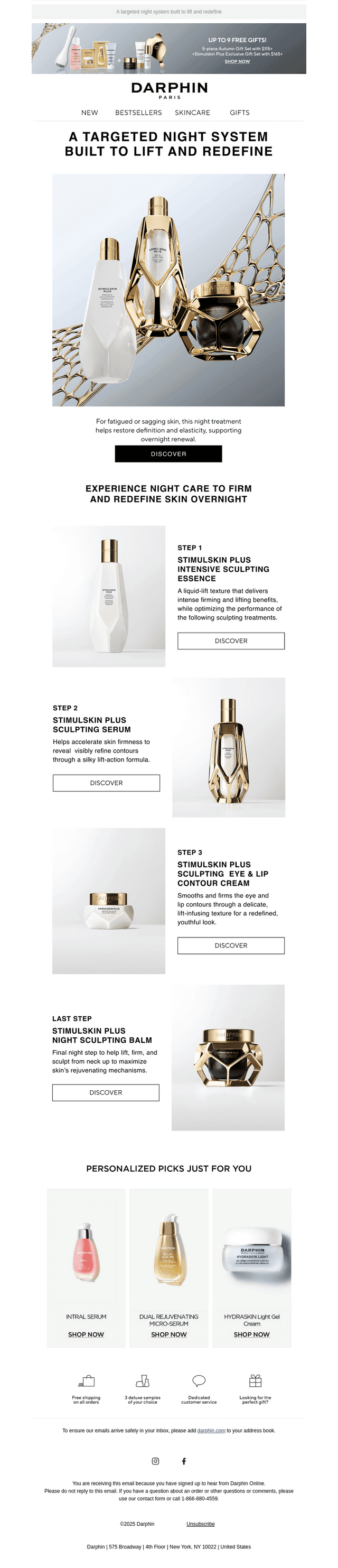 Night science, sculpted skin