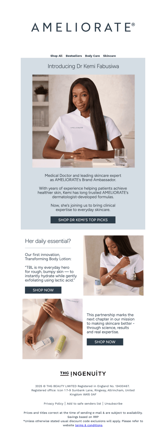 Ameliorate UK email from Tue, Oct 7, 2025