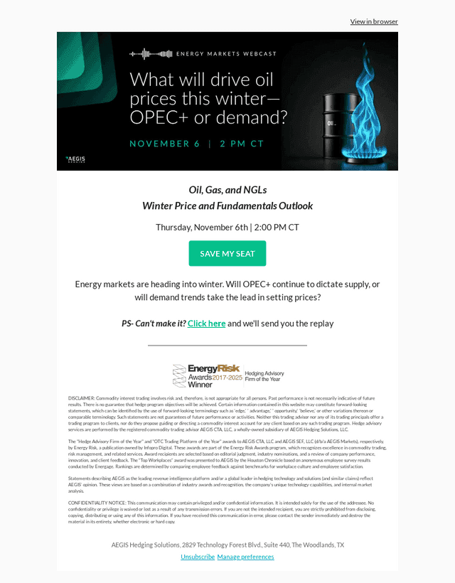 ▶️What will drive prices this winter- OPEC+ or demand?