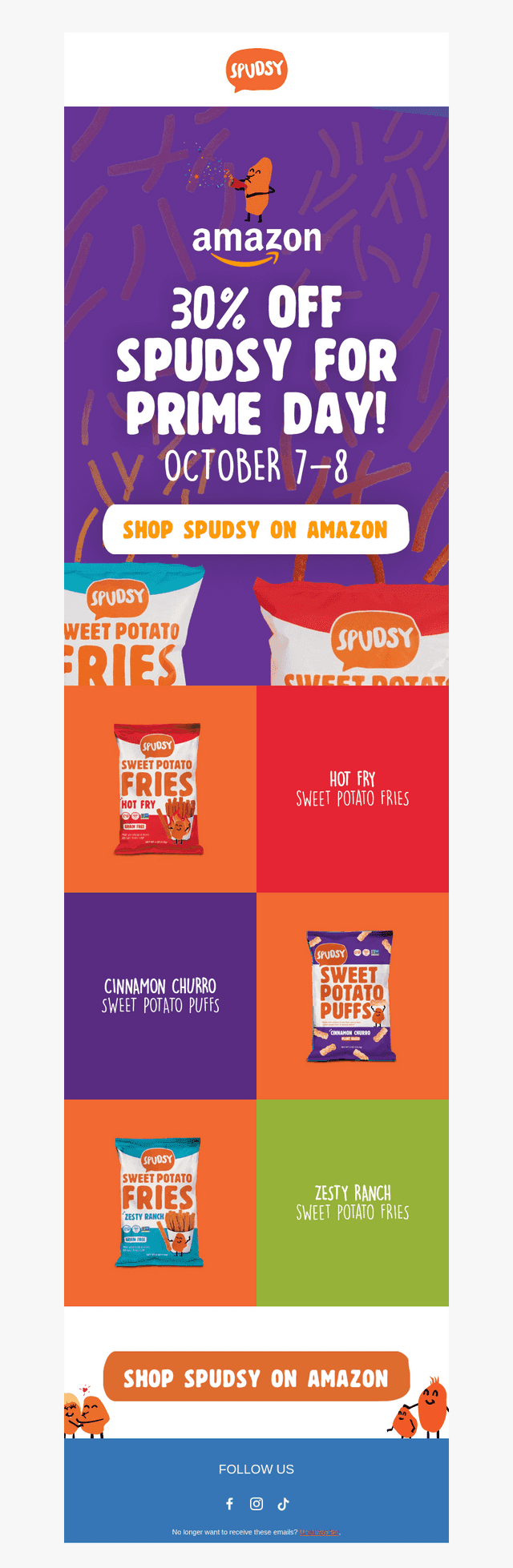 30% OFF SPUDSY FOR 2 DAYS ONLY