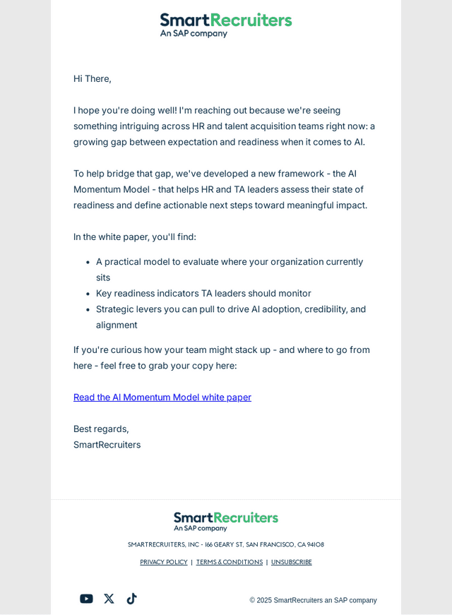 SmartRecruiters email from Tue, Oct 7, 2025