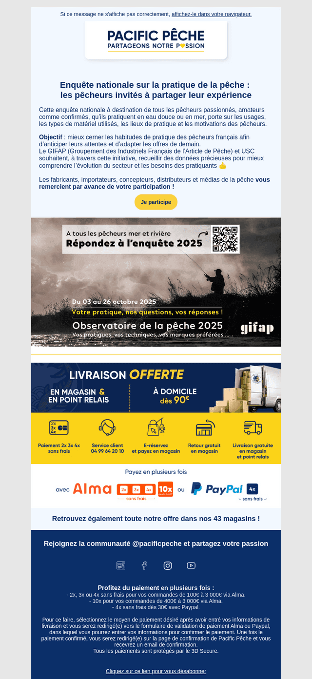 🔍 Observatoire de la pêche 2025