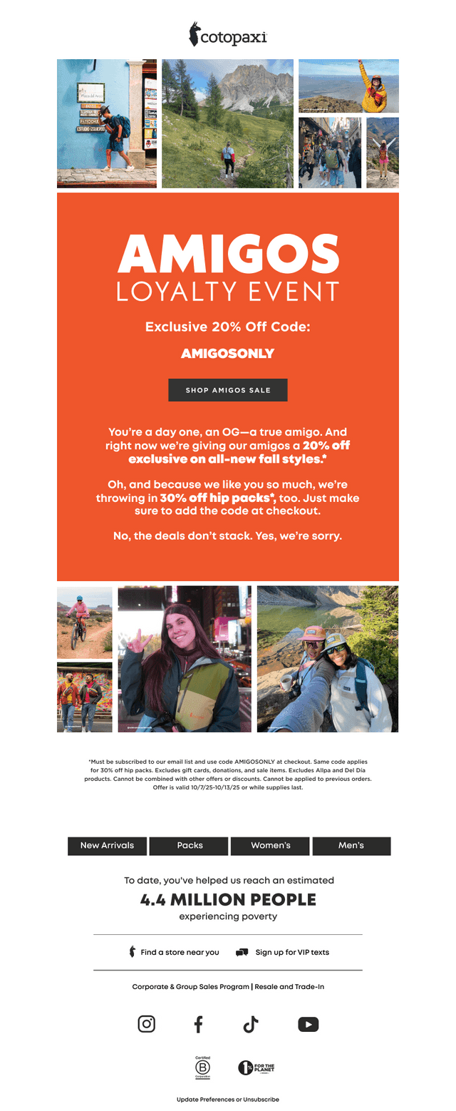 Cotopaxi email from Tue, Oct 7, 2025