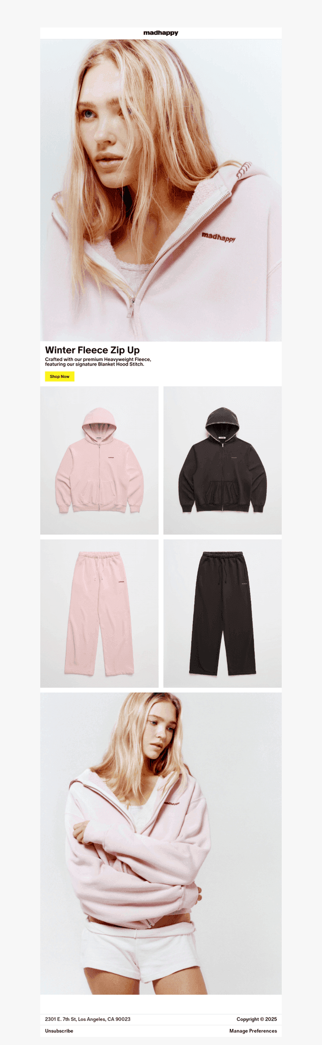 Winter Zip Up In Pink 💞