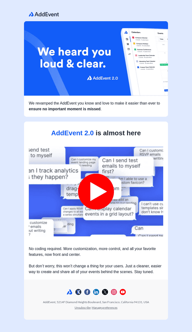 AddEvent email from Tue, Oct 7, 2025