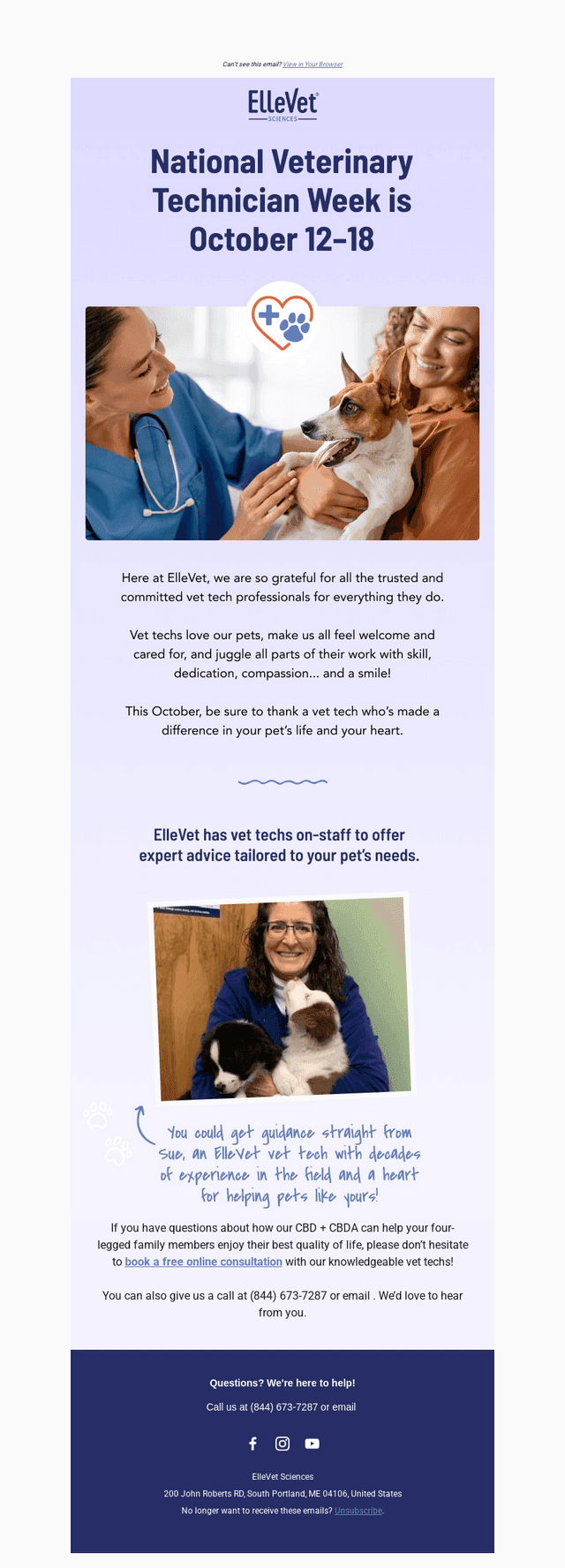 ElleVet Sciences email from Tue, Oct 7, 2025