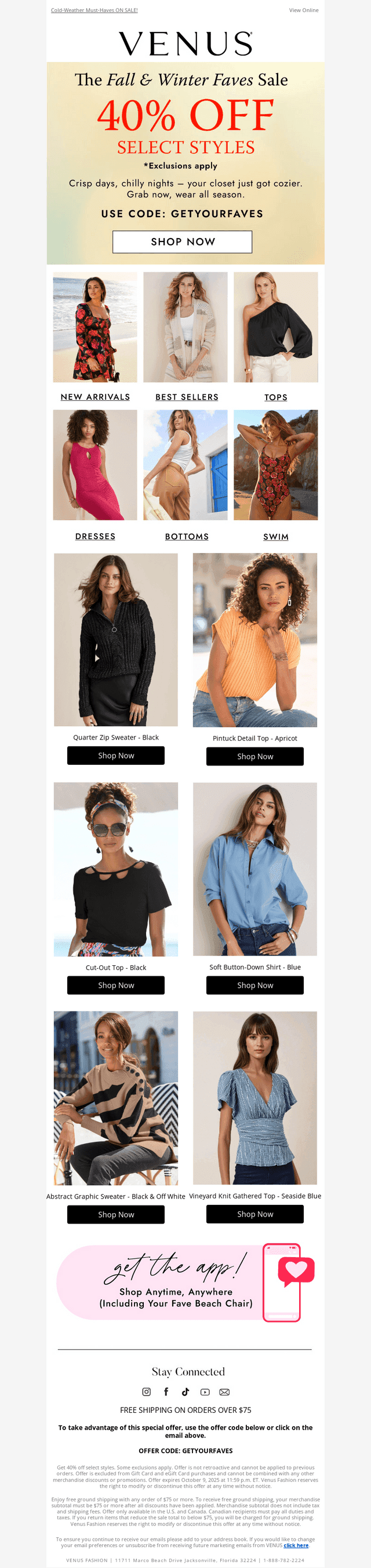 OMG! 40% Off Fall & Winter Faves!