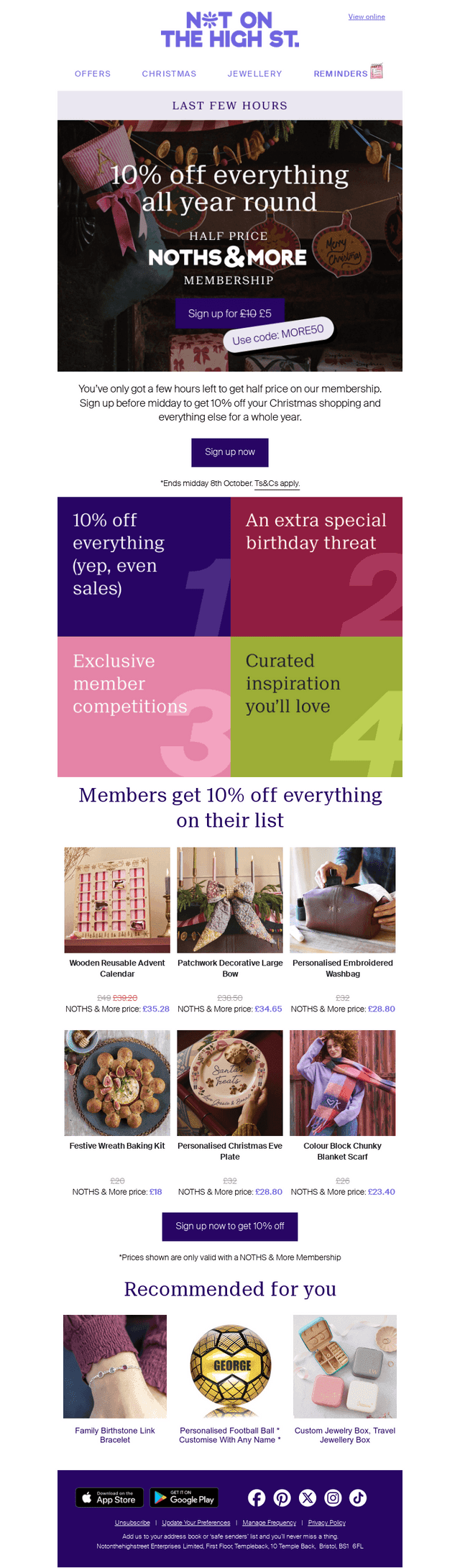 notonthehighstreet email from Wed, Oct 8, 2025