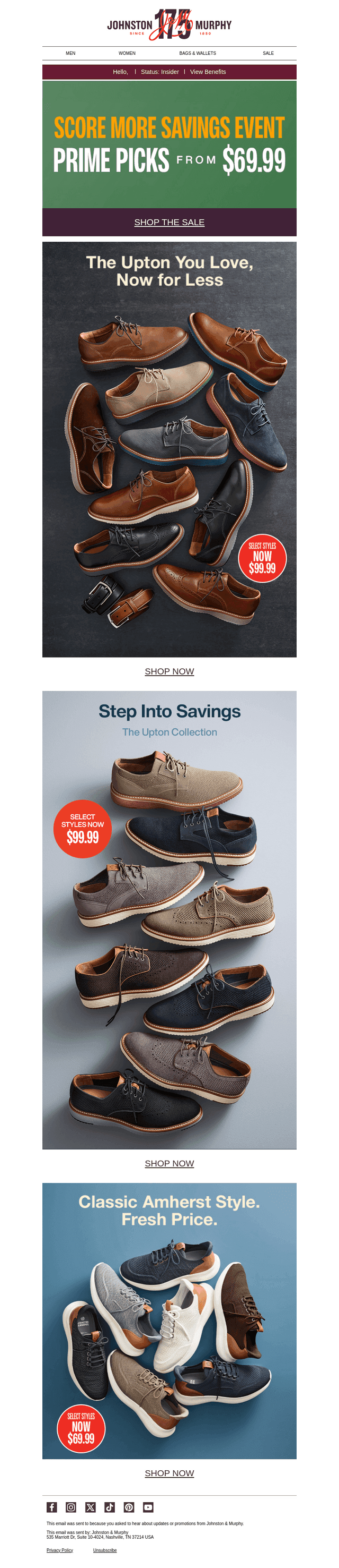 Bestsellers Starting at $69.99