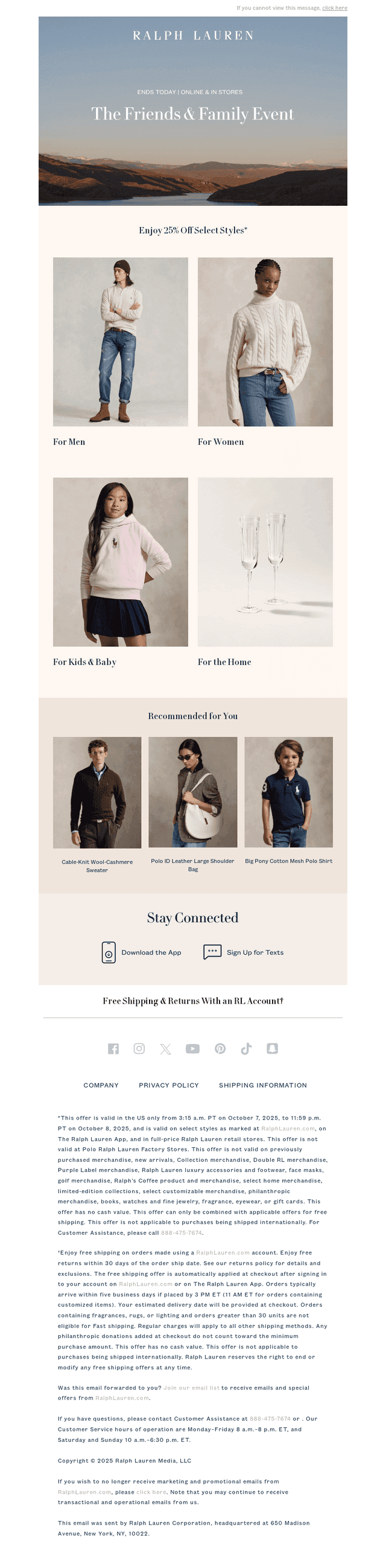 Your 25% Off Select Styles Ends Today