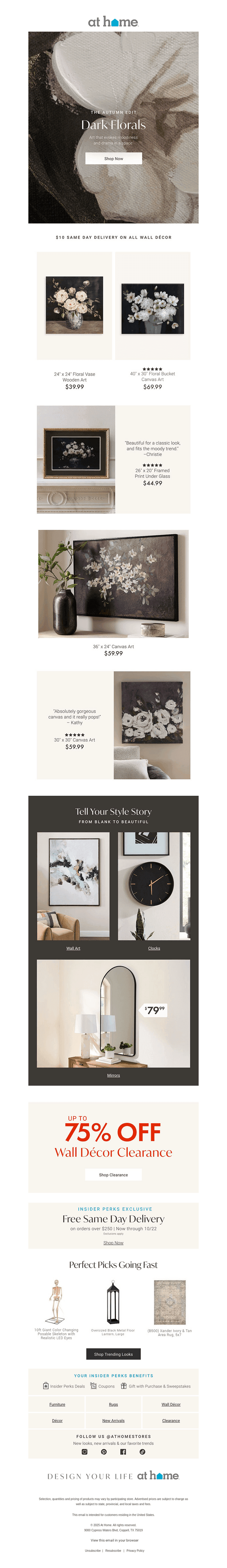 Dark florals that captivate beautifully for fall