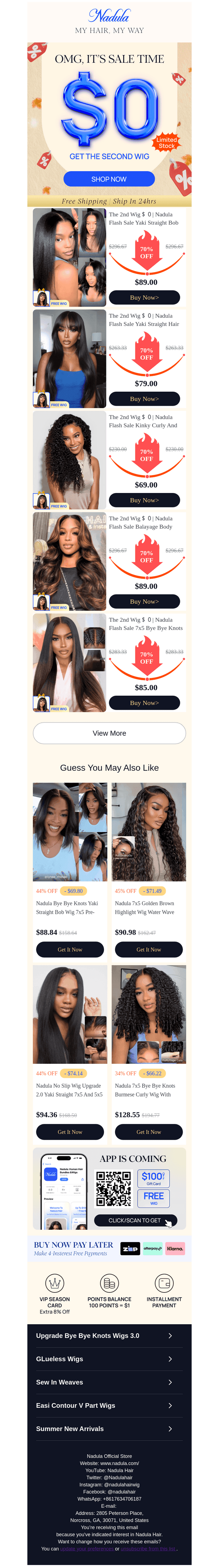 Your wig has been delivered, if...
