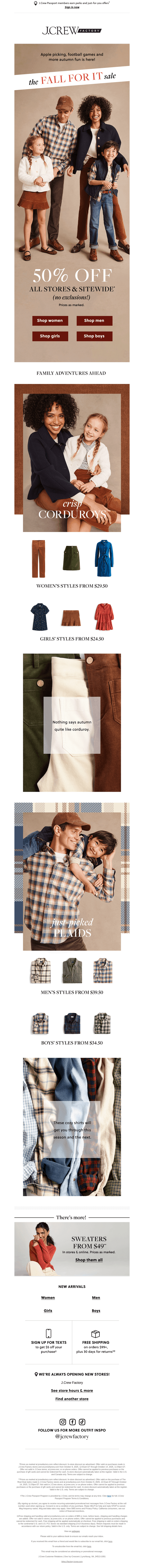 No exclusions: 50% OFF ALL STORES & SITEWIDE!