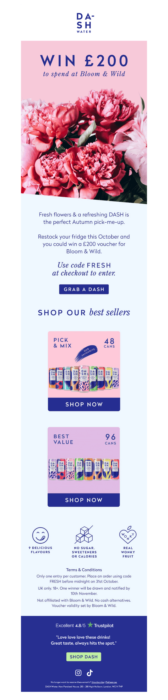 Fill your fridge. Win flowers.💐