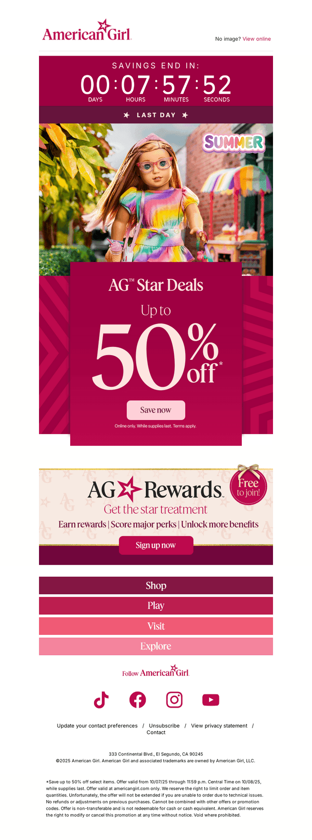⭐️ Up to 50% off—hours left!