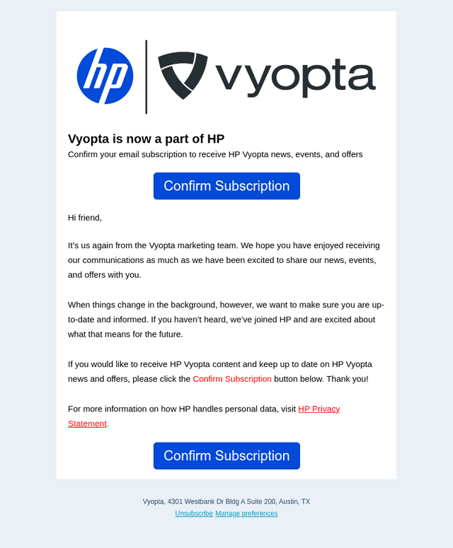 Vyopta Incorporated email from Wed, Oct 8, 2025