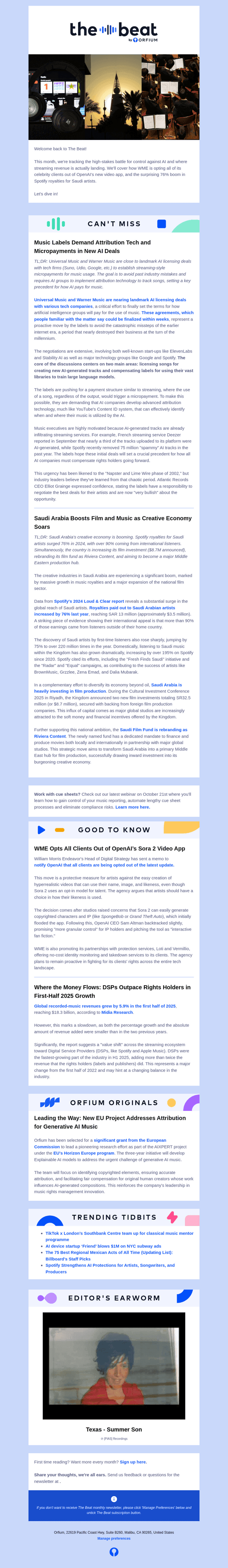 Orfium email from Thu, Oct 9, 2025