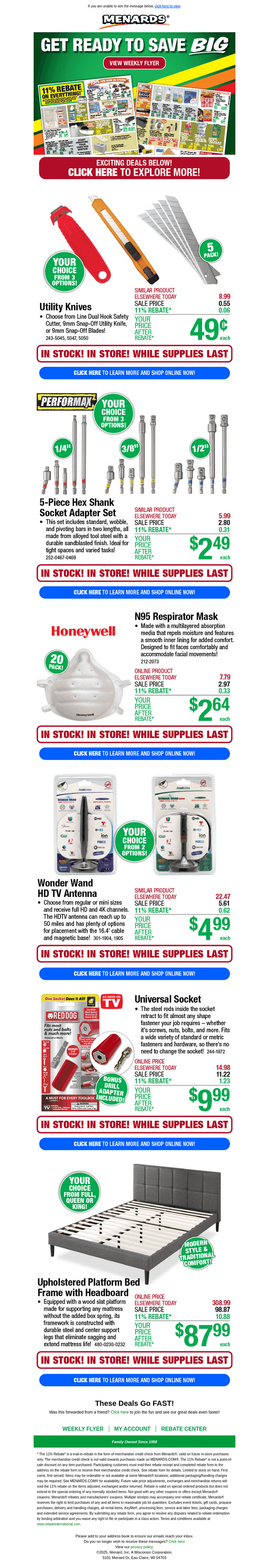 5-Piece Socket Adapter Set ONLY $2.49 After Rebate* PLUS New Weekly Flyer!