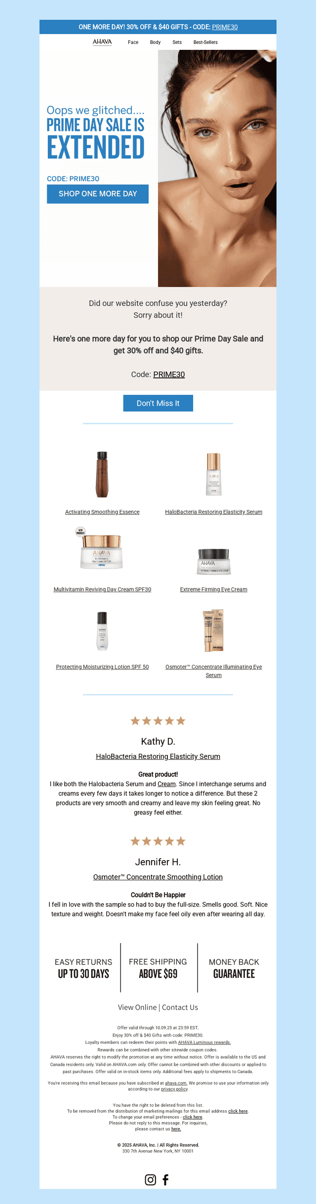 AHAVA email from Thu, Oct 9, 2025
