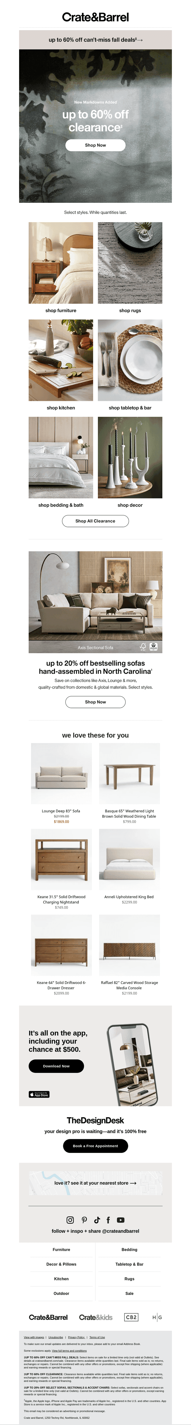NEW MARKDOWNS! Up to 60% off →