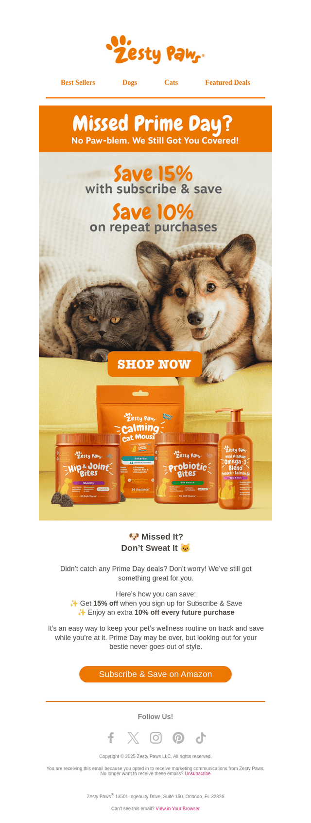 Missed Prime Day? No problem. Keep saving with Amazon Subscribe & Save 🛒