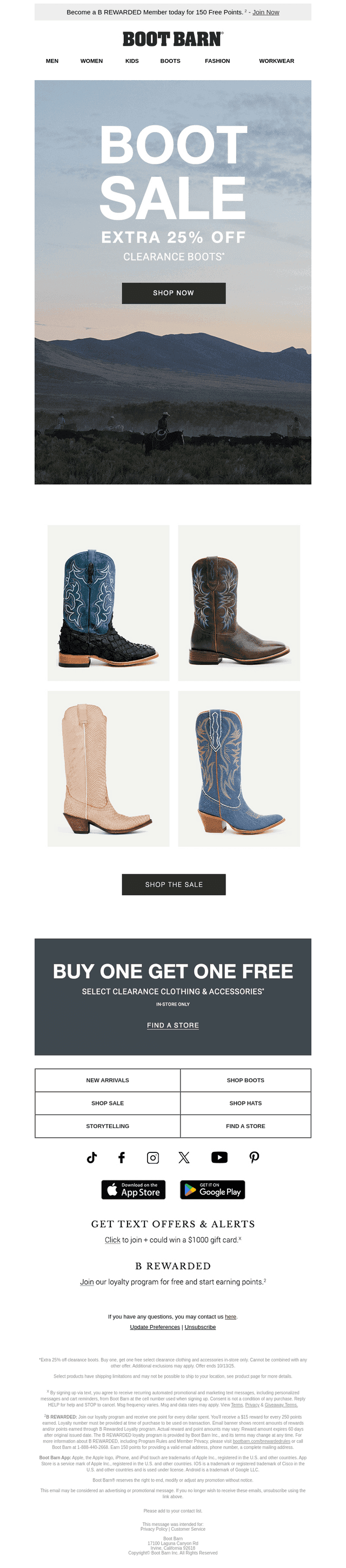 Extra 25% Off Clearance Boots Starts Now
