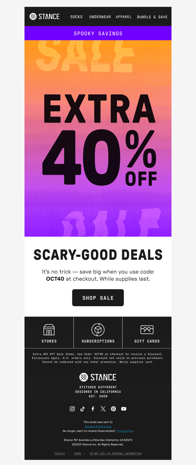 👻 No Tricks! Extra 40% OFF Sale Items