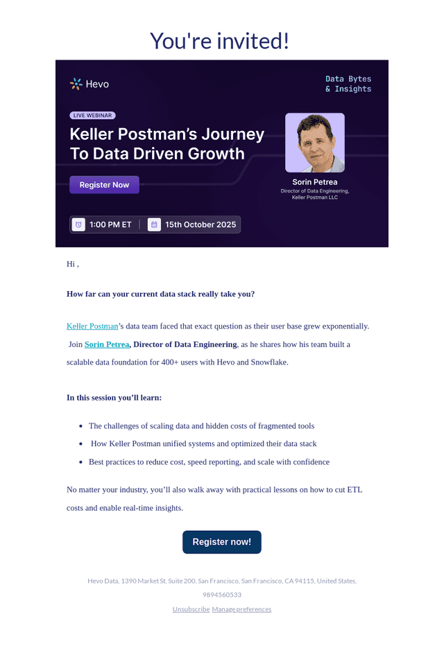 , You’re Invited to a Live Session on Scaling Your Data Stack!