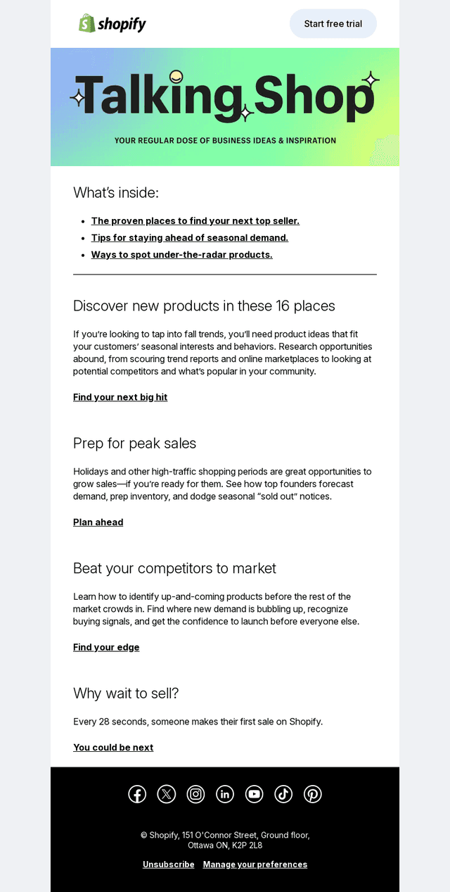 Shopify email from Thu, Oct 9, 2025