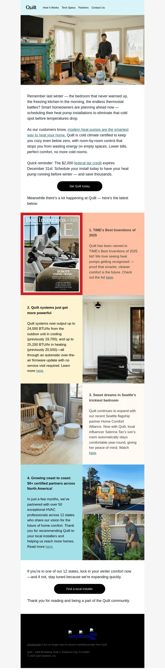 Quilt email from Thu, Oct 9, 2025