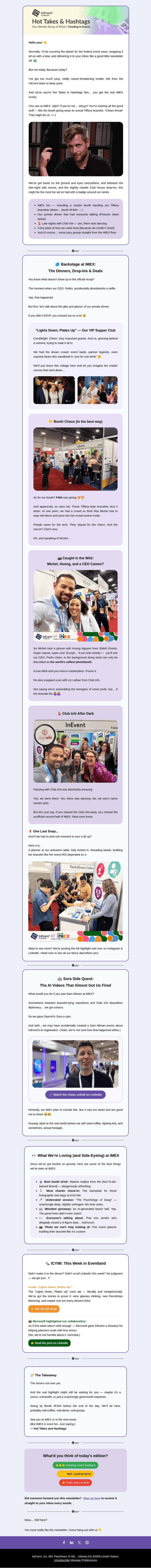 InEvent email from Thu, Oct 9, 2025